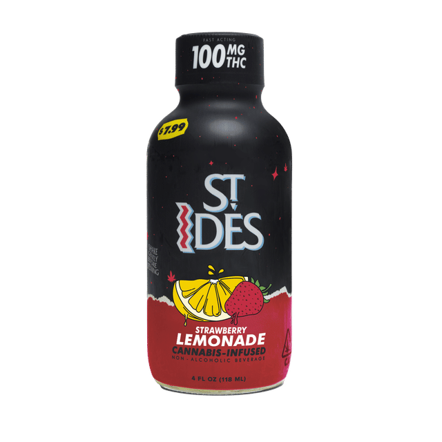 St. Ides Strawberry Lemonade 4oz Shot Beverage - 100 mg Beverages cannabis