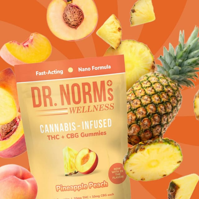 LiveWell THC + CBG Pineapple Peach Fast-Acting Gummies