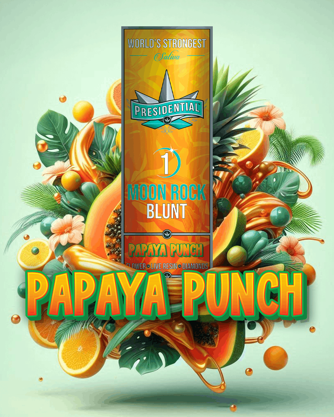 Papaya Punch 1.5g Moon Rock Blunt