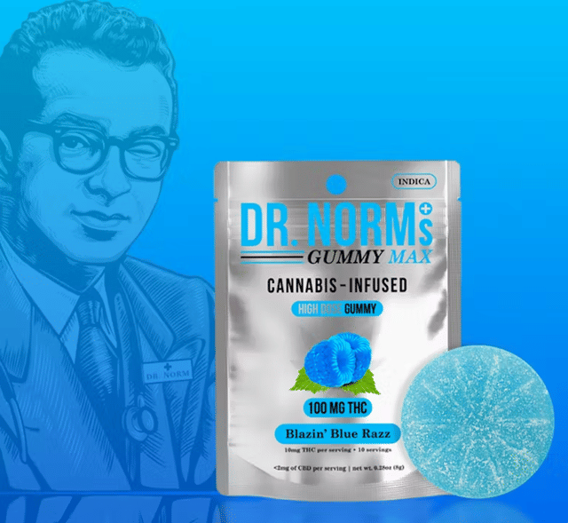 Blazin Blue Razz | 100mg High Dose Max Gummy