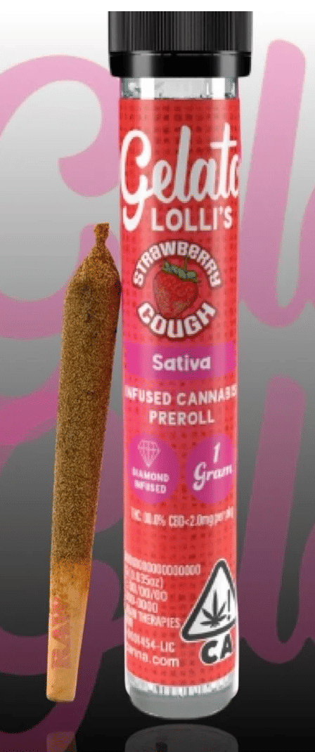 Strawberry Cough | 1.2g Lolli Diamond Infused Preroll