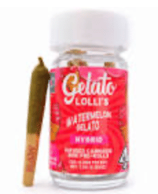 Watermelon Gelato | 3g | .6g x 5 Lolli's Diamond Infused Preroll Pack