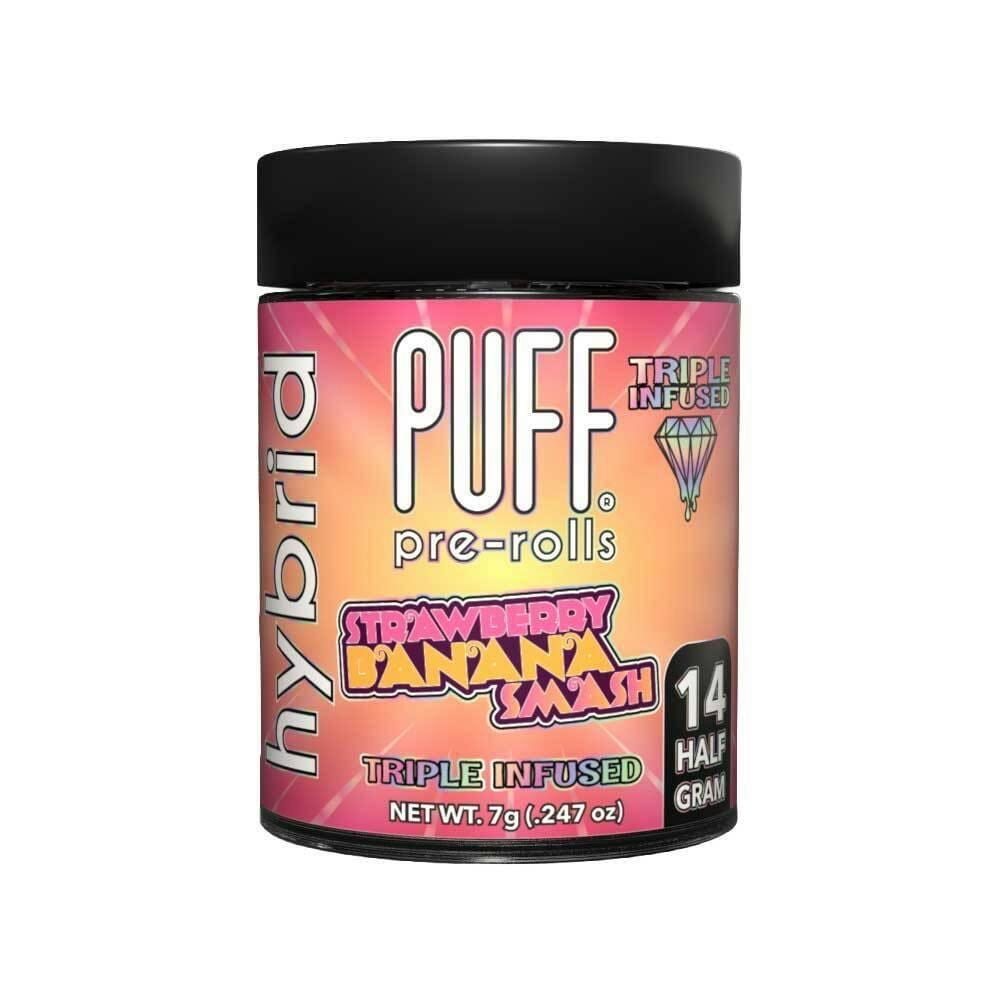 Strawberry Banana Smash 7g Triple Infused 14 Preroll Pack