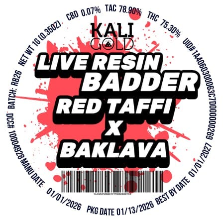 Red Taffi x Baklava | 1g Live Resin Badder