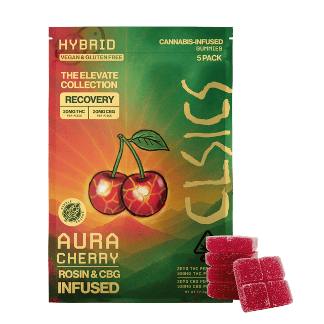 Aura Cherry | 1:1 CBG/THC Rosin Infused Gummies