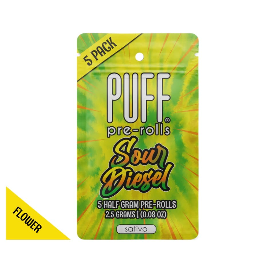 Sour Diesel 2.5g Preroll 5 Pack