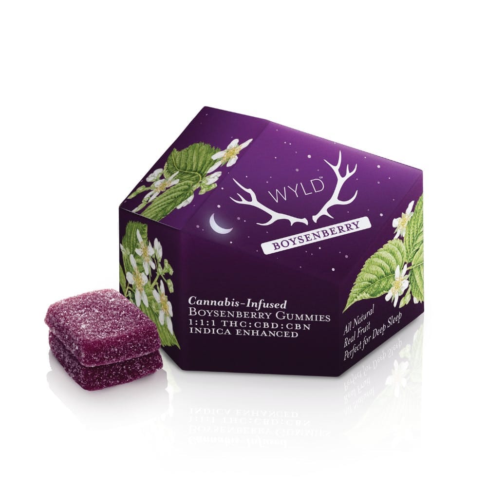 Wyld: Boysenberry 1:1:1 CBD:CBN:THC - 100mg Gummies