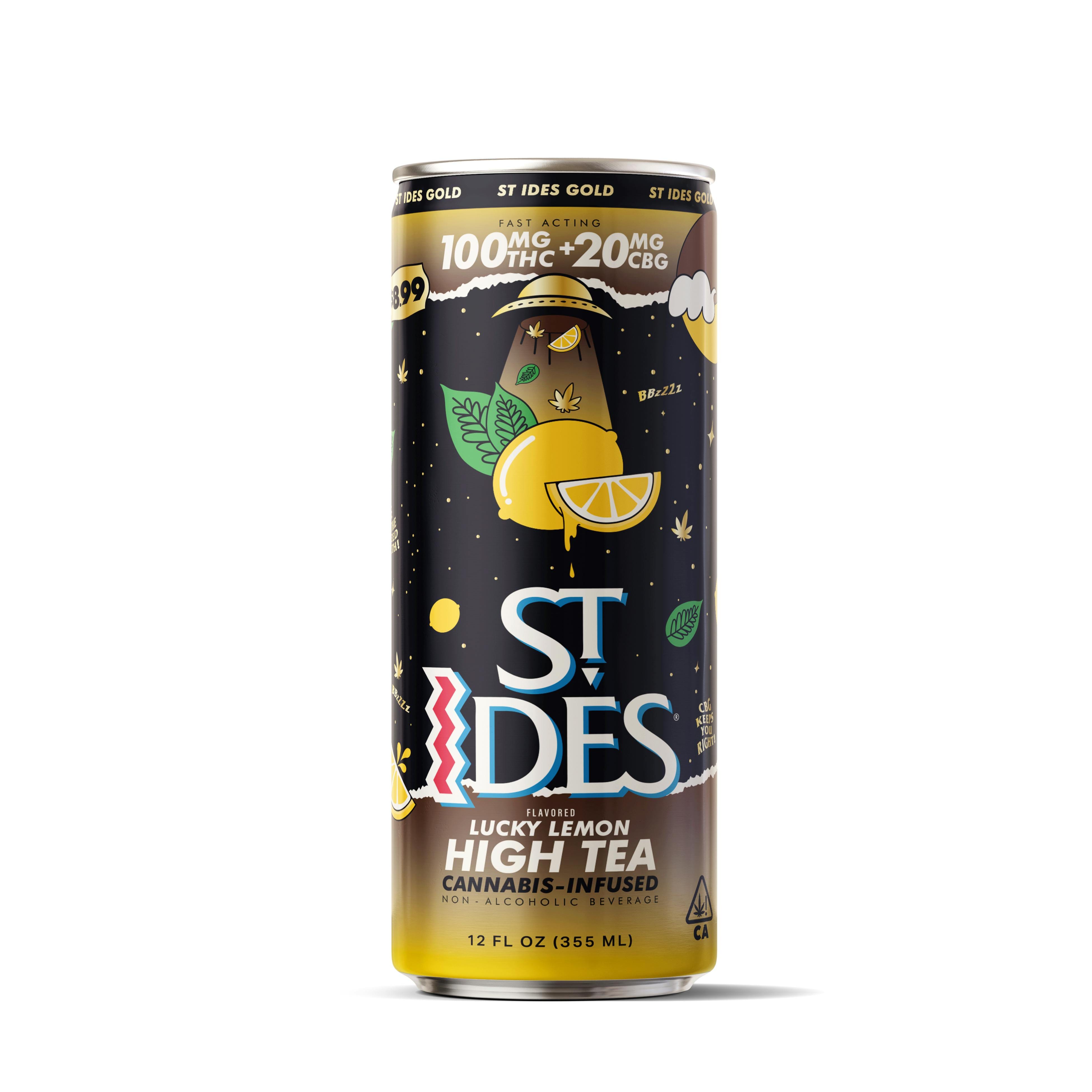 St. Ides Lucky Lemon 100mg + 20mg CBG 12 Oz. High Tea