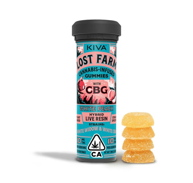 White Peach "White Widow X White CBG" | 1:1 | 100mg LR Gummies copy