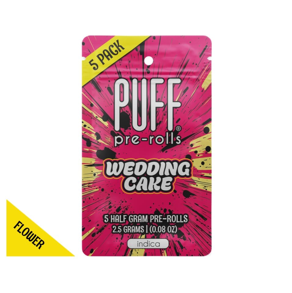 Wedding Cake 2.5g Preroll 5 Pack