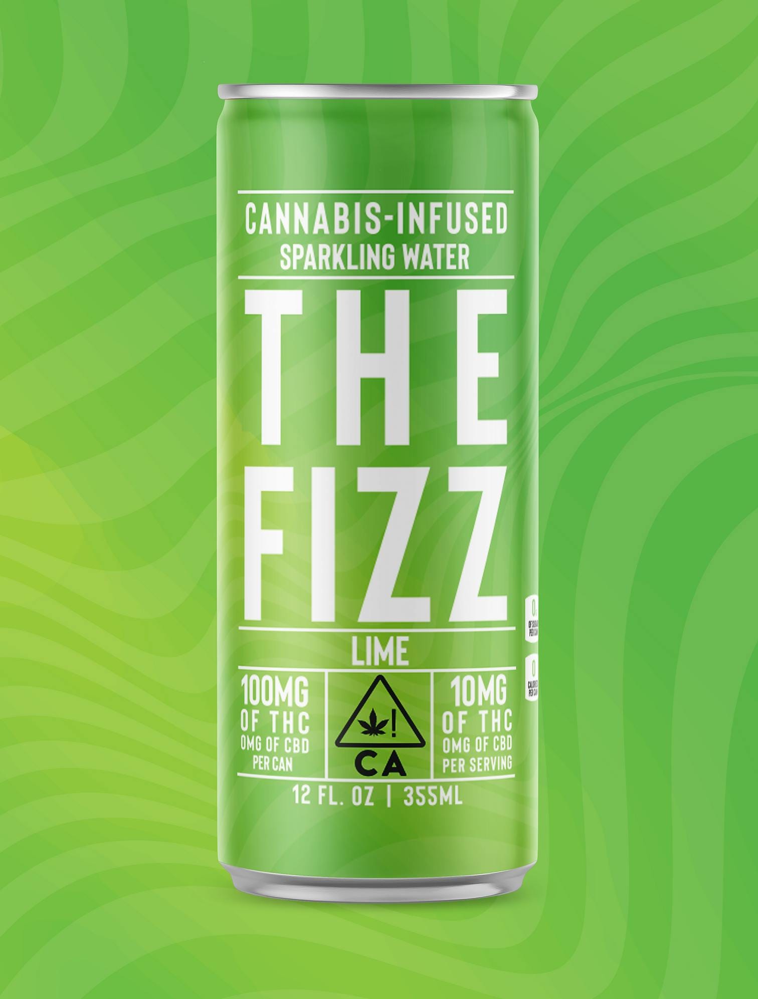 Lime Sparkling Water 100mg 12oz.
