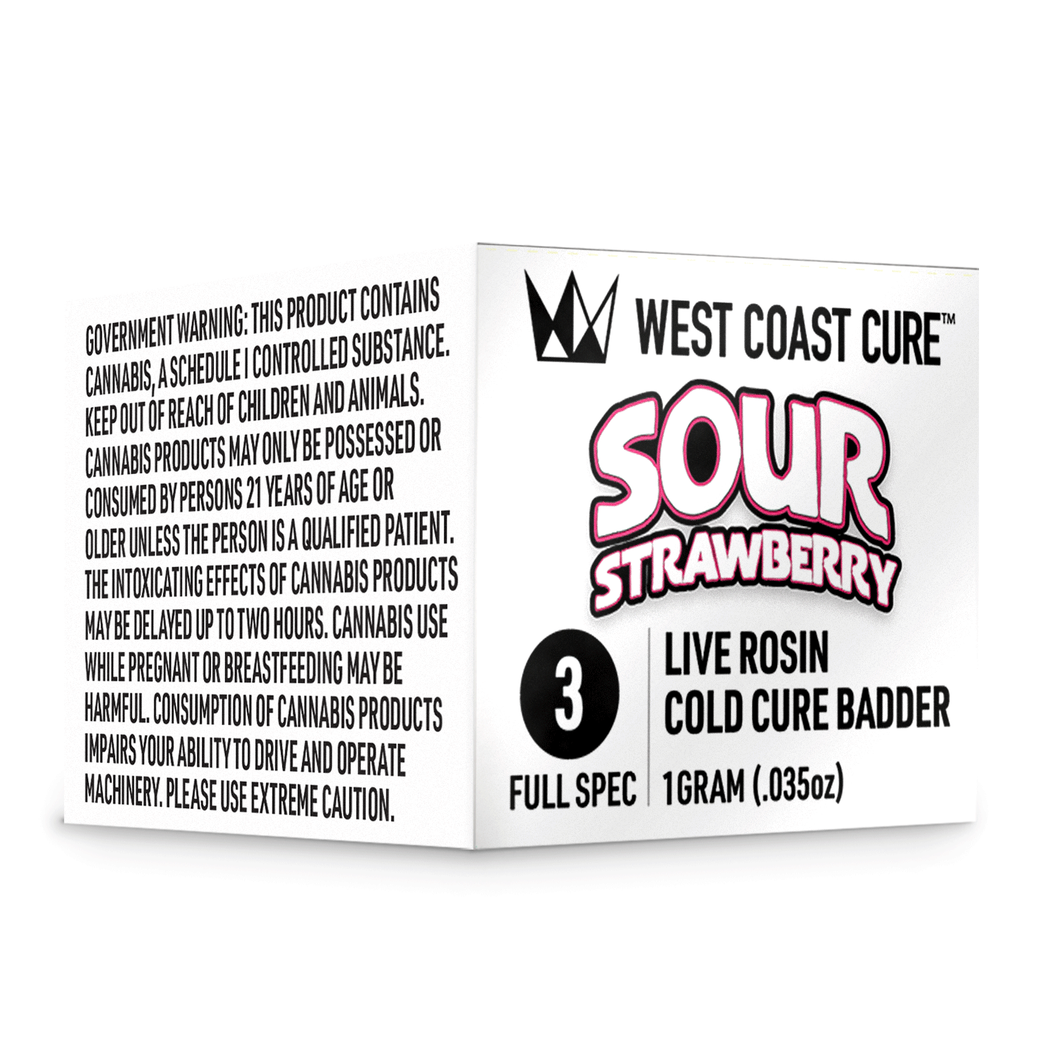Sour Strawberry | 1g T3 Live Rosin Cold Cure Badder