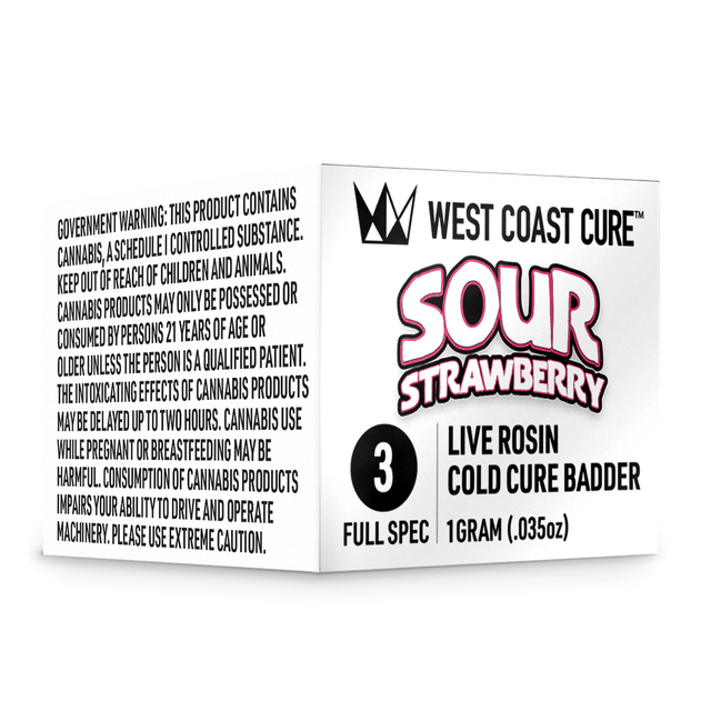 Sour Strawberry | 1g T3 Live Rosin Cold Cure Badder