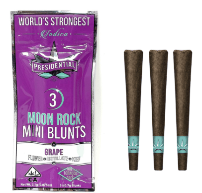 Grape |  .7g x 3 Moon Rock Infused Mini Blunts Pack
