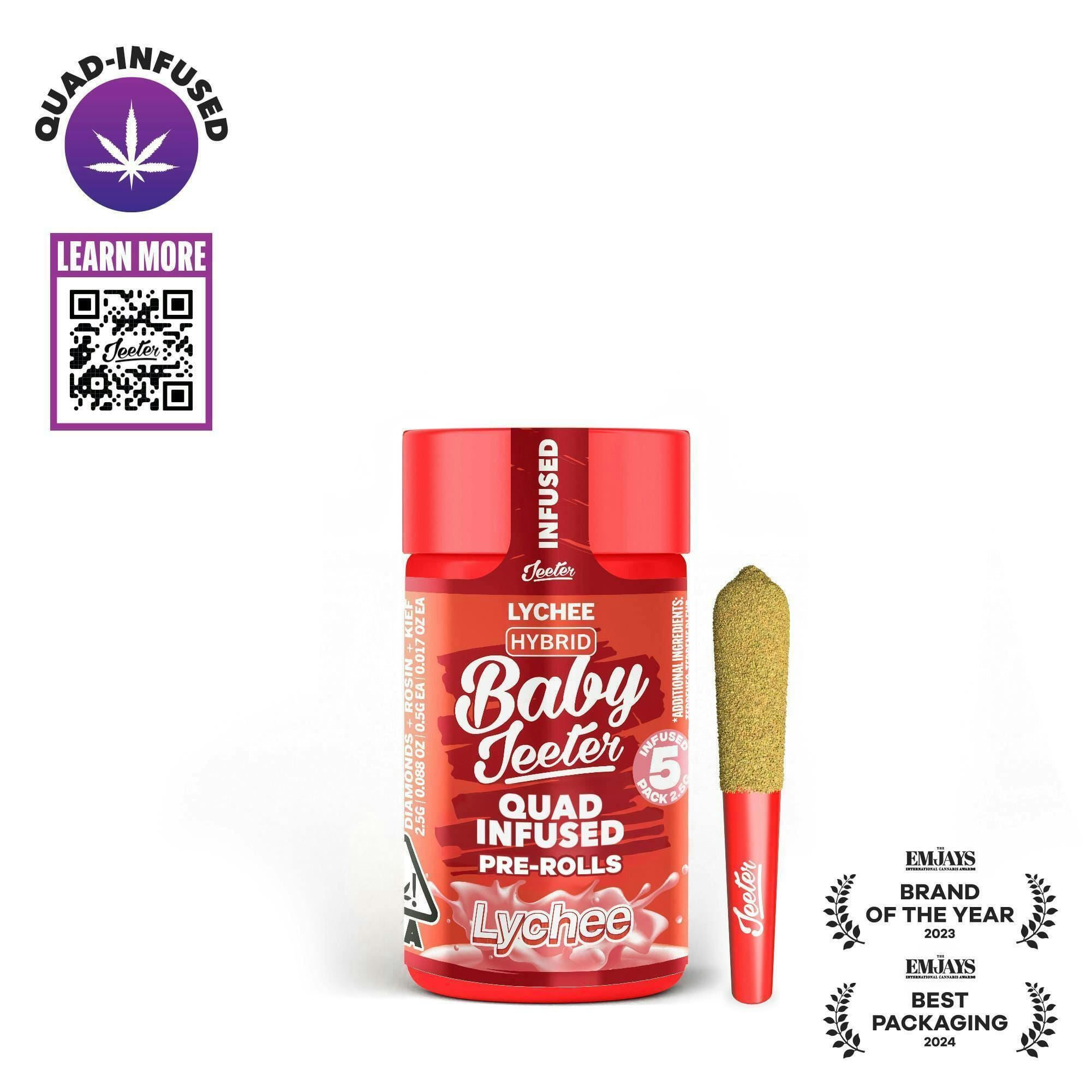 Lychee | .5g x 5 Infused Pre-Rolls