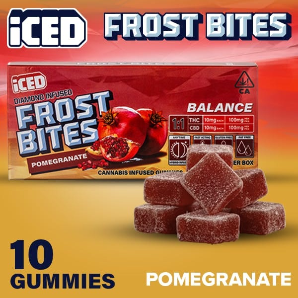 Pomegranate 1:1 THC:CBD Gummies 10 Pack