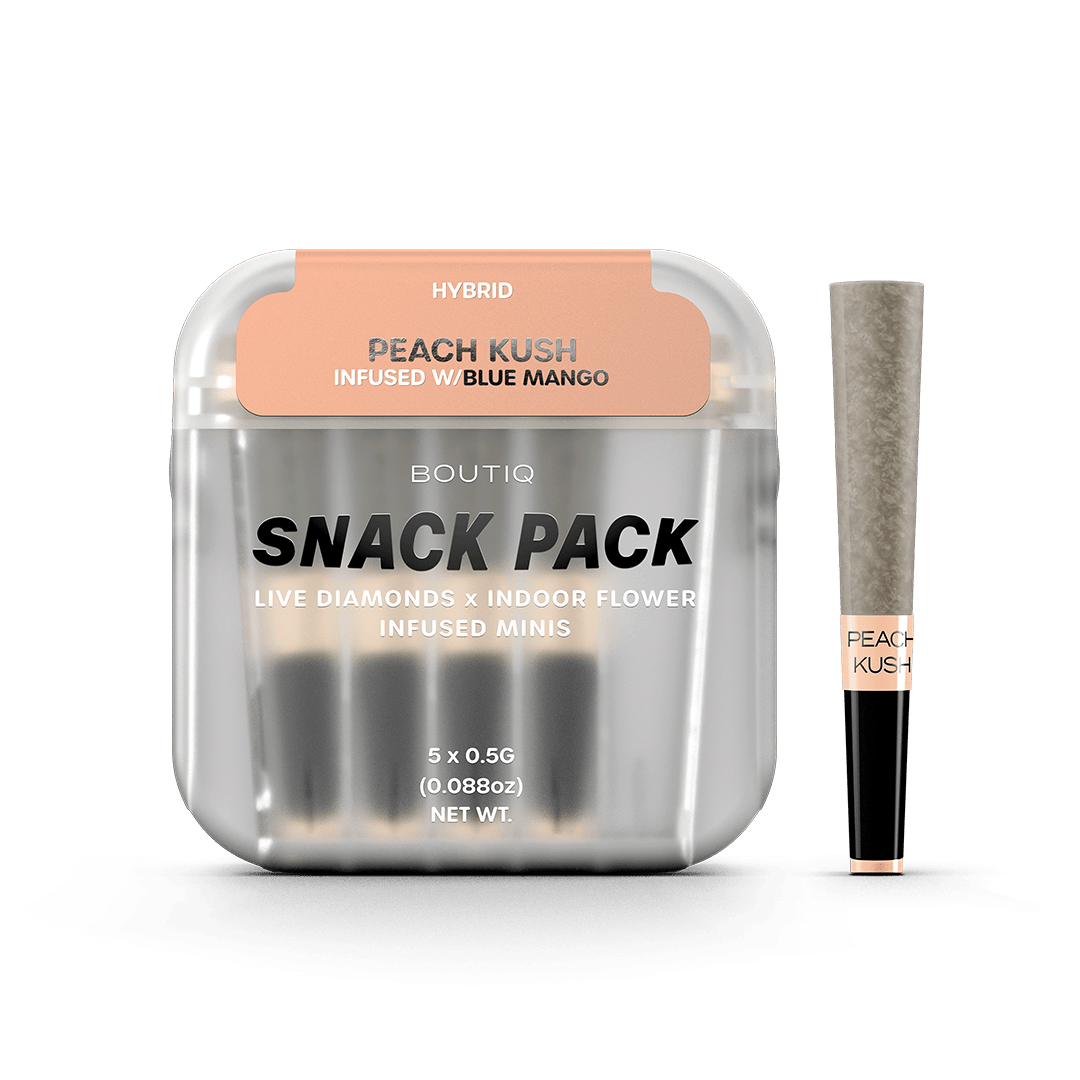 Peach Kush x Blue Mango Diamond-Infused 2.5g 5 Preroll Pack