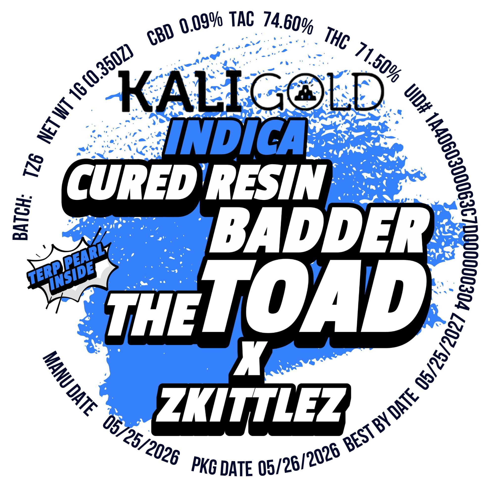 Kaligold extracts: The Toad X Zkittlez