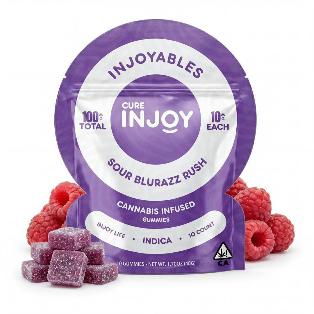 Sour BluRazz Rush 100mg 10 Pack Gummies