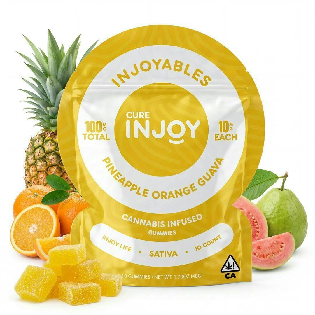 Pineapple Orange Guava 100mg 10 Pack Gummies