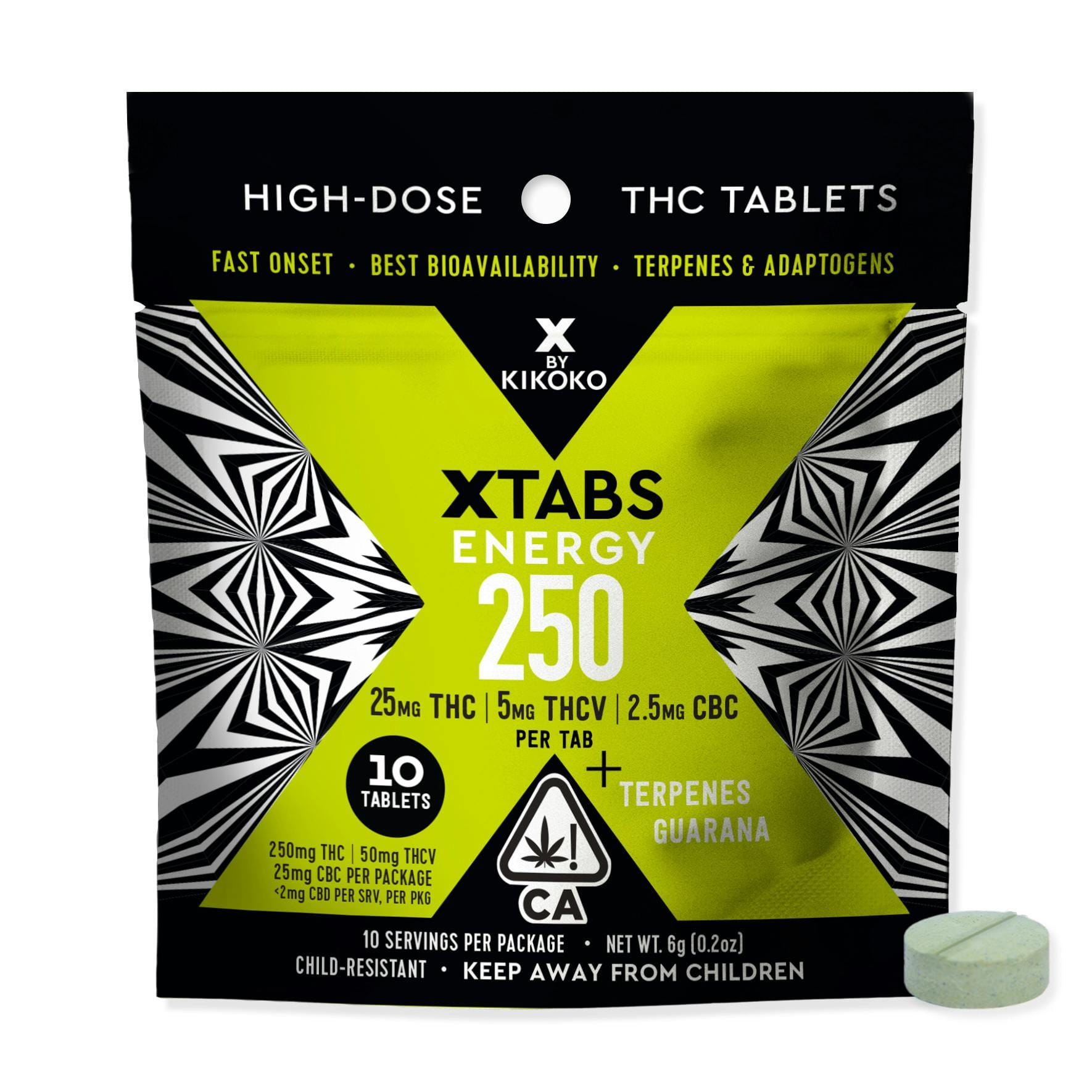 Xtabs Energy 250mg 10 Pack