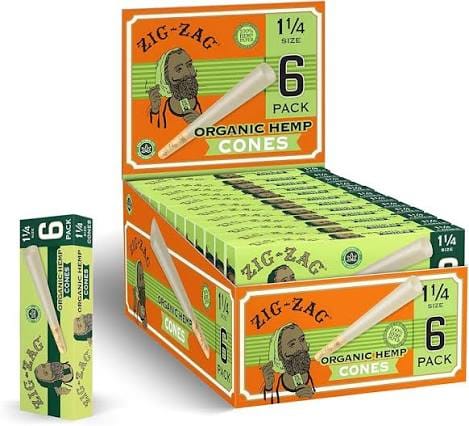 zig zag: 1 Hemp Pre Rolled Cones