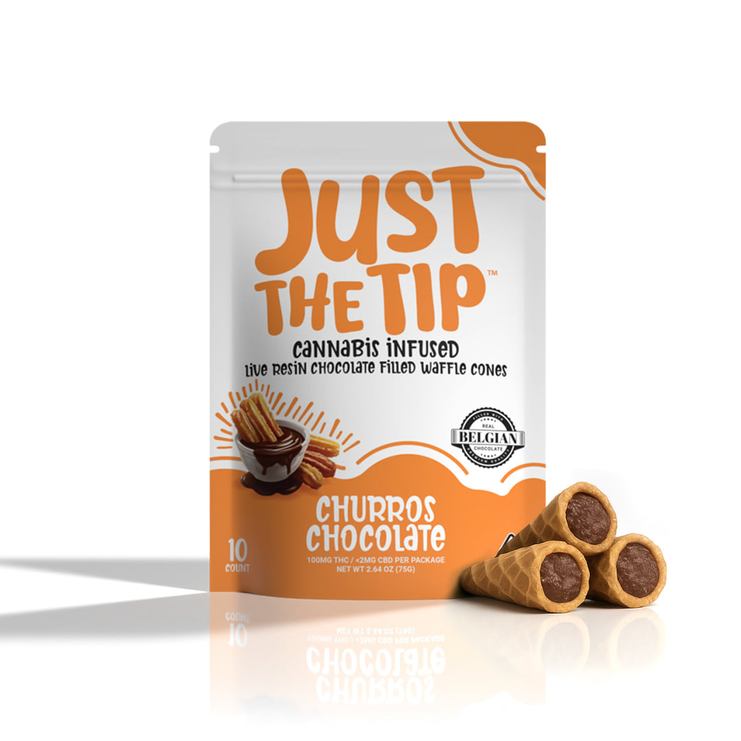 Churros Chocolate Cones 100mg 10 Pack