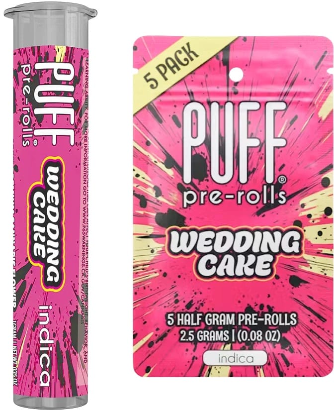 Wedding Cake 2.5g Preroll 5 Pack