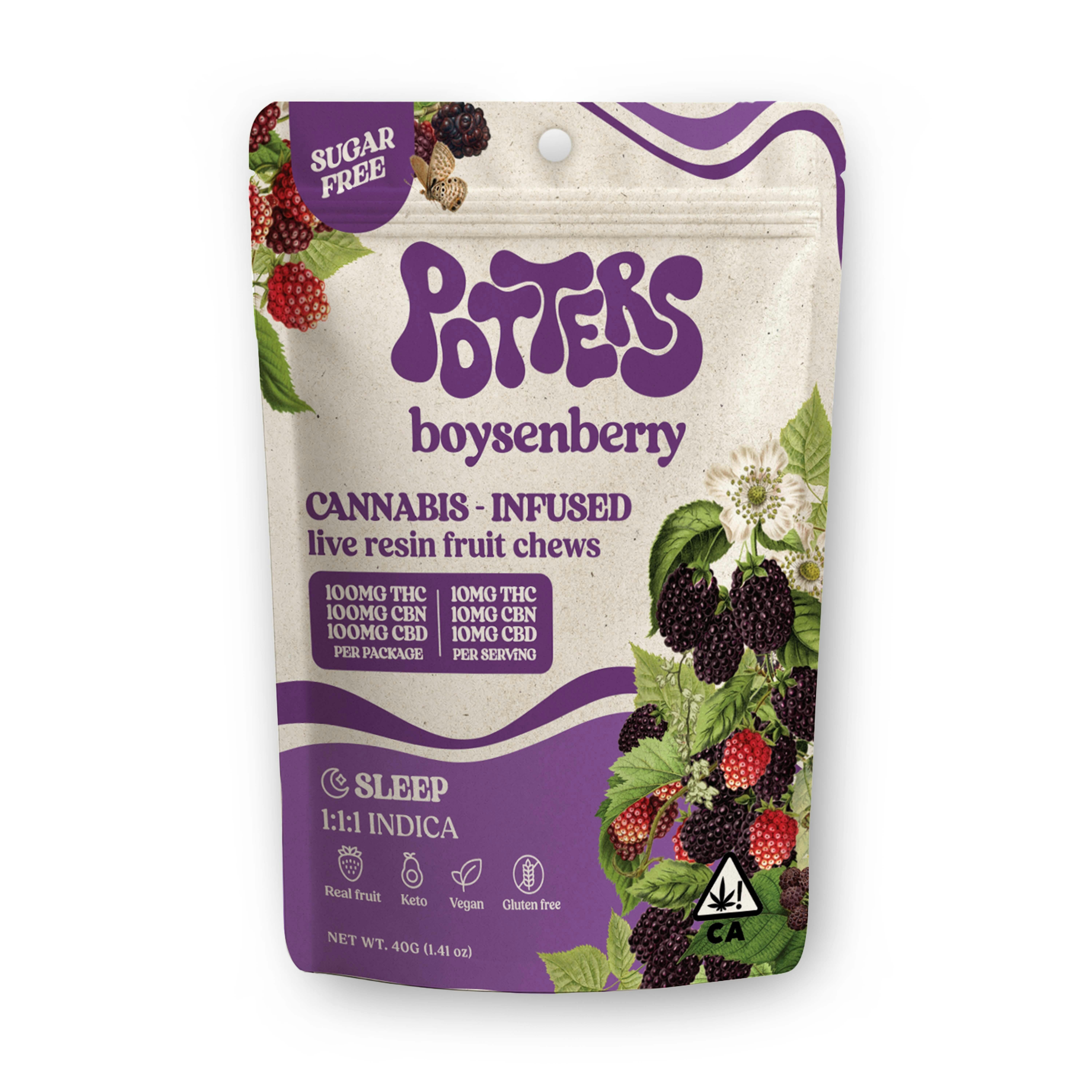 1:1:1 Boysenberry Sugar-Free Live Gummies 100mg